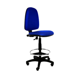 Silla Cajero Pivotal Tapizada Azul comodidad y funcionalidad