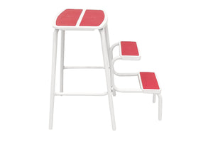 Piso escala Titán Blanco-Rojo diseño práctico