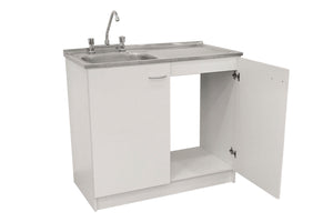 Kit Lavaplatos 100cm Blanco lado derecho