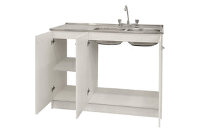 Kit Lavaplatos 120cm Blanco izquierdo