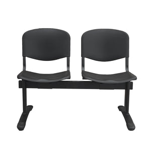 Banqueta ISO Split 2 PP Negro alta durabilidad