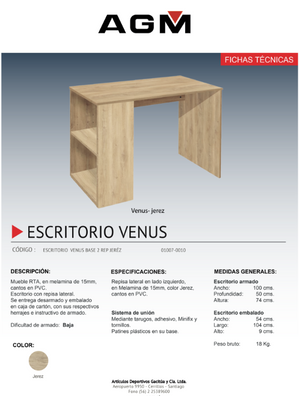 Escritorio Venus 100X 50 AGM