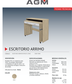 Escritorio Arrimo Vintage Jerez