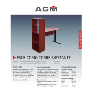 Escritorio Torre Cerezo práctico y elegante