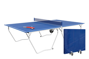 Mesa de Ping pong Óptima en caja con Paleta, pelotas de ping pong y Funda