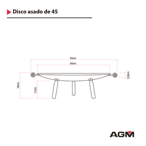 Disco Asado 45 cm