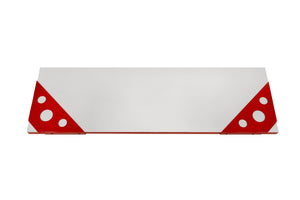 Repisa blanca 18 x 60 soporte  rojo