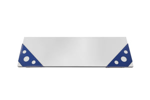 Repisa blanca 18 x 60 soporte azul