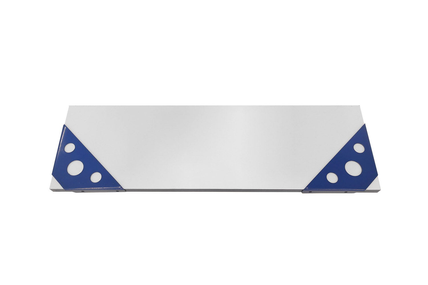 Repisa blanca 18 x 60 soporte azul diseño y funcionalidad