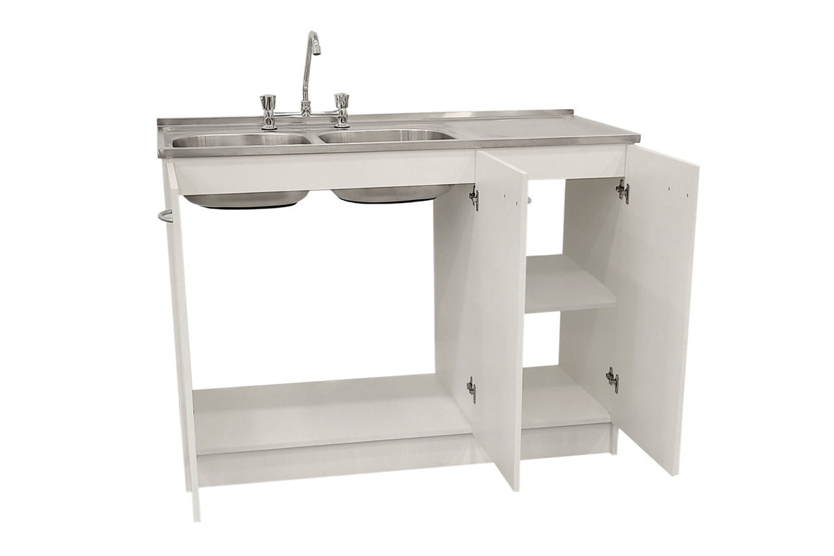 Kit Lavaplatos 120cm Blanco derecho