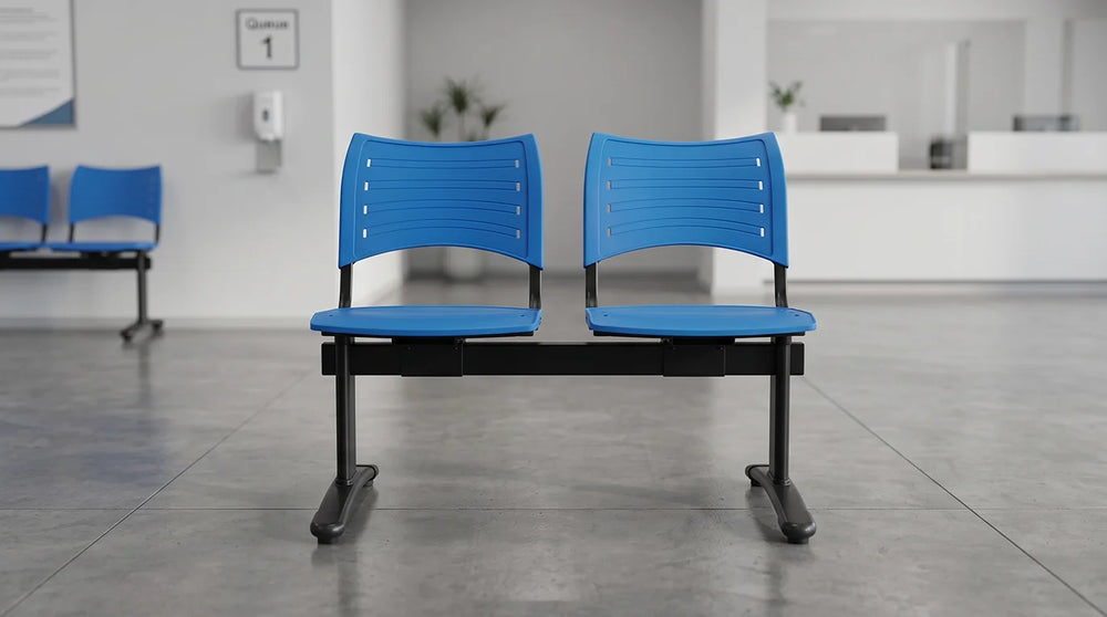 Banqueta ISO Smart split 2 PP Negro Azul