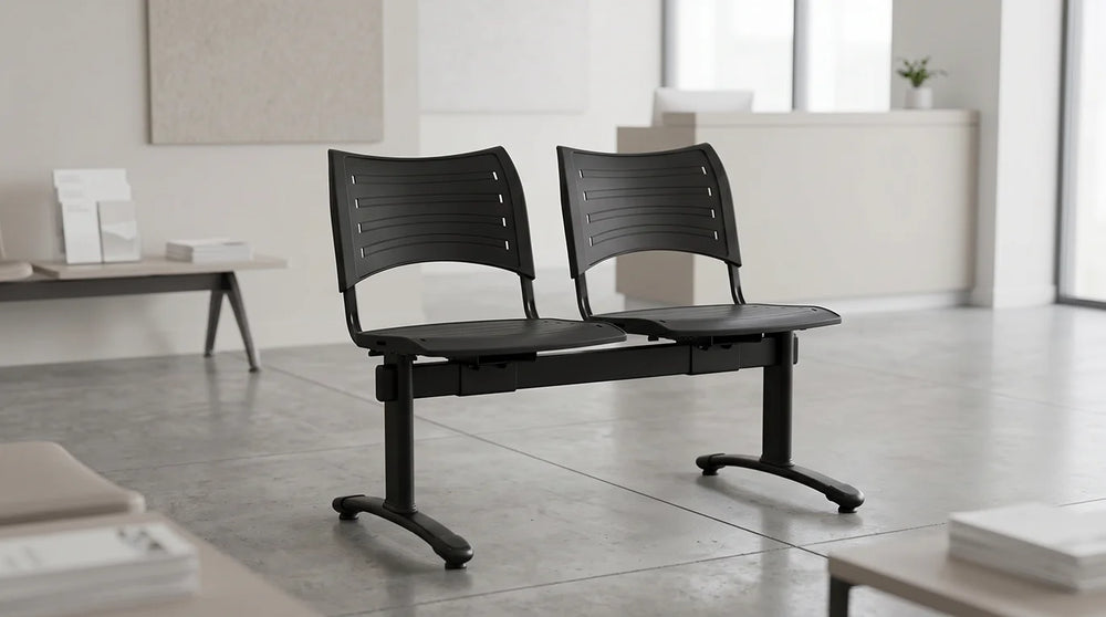 Banqueta ISO Smart split 2 PP Negro / Negro