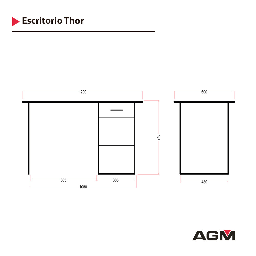 Escritorio Thor funcionalidad y estilo