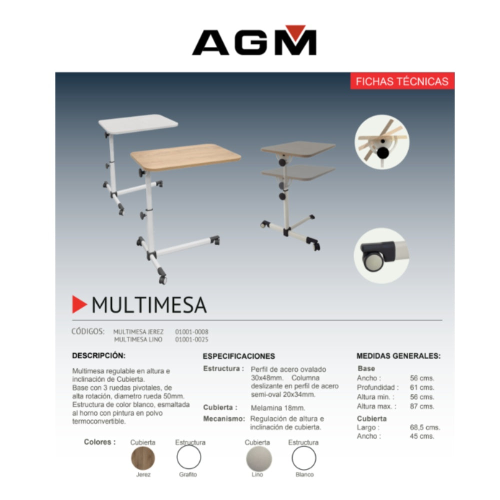 Multimesa Jerez-Negro movilidad y comodidad