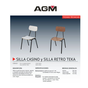 Silla casino retro Teka diseño clásico