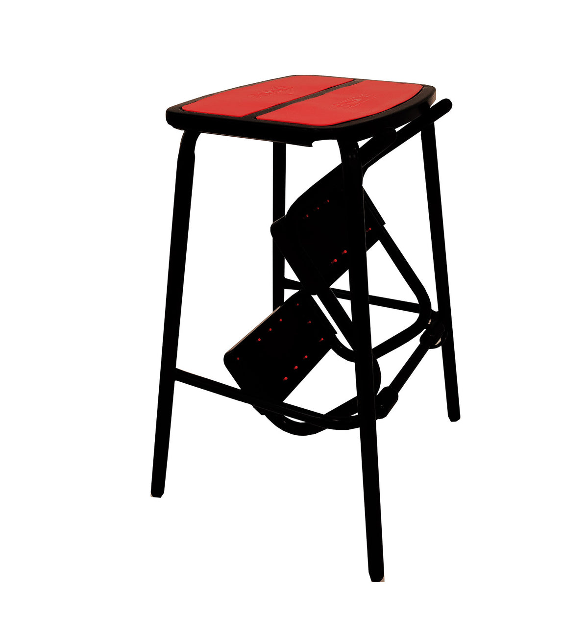 Piso escala Titán Negro / Rojo diseño eficiente