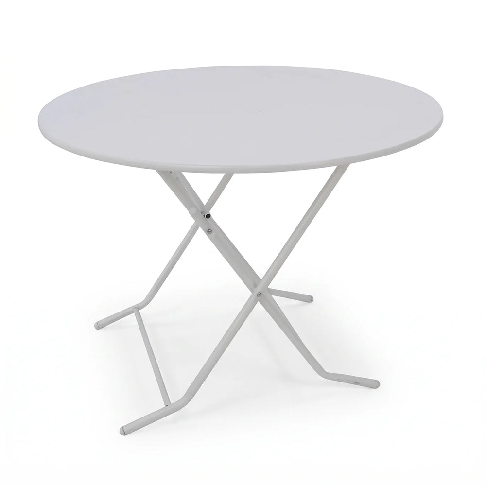 Mesa plegable redonda 1Mt. Blanca