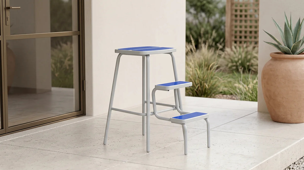 Piso escala Titán Blanco-Azul