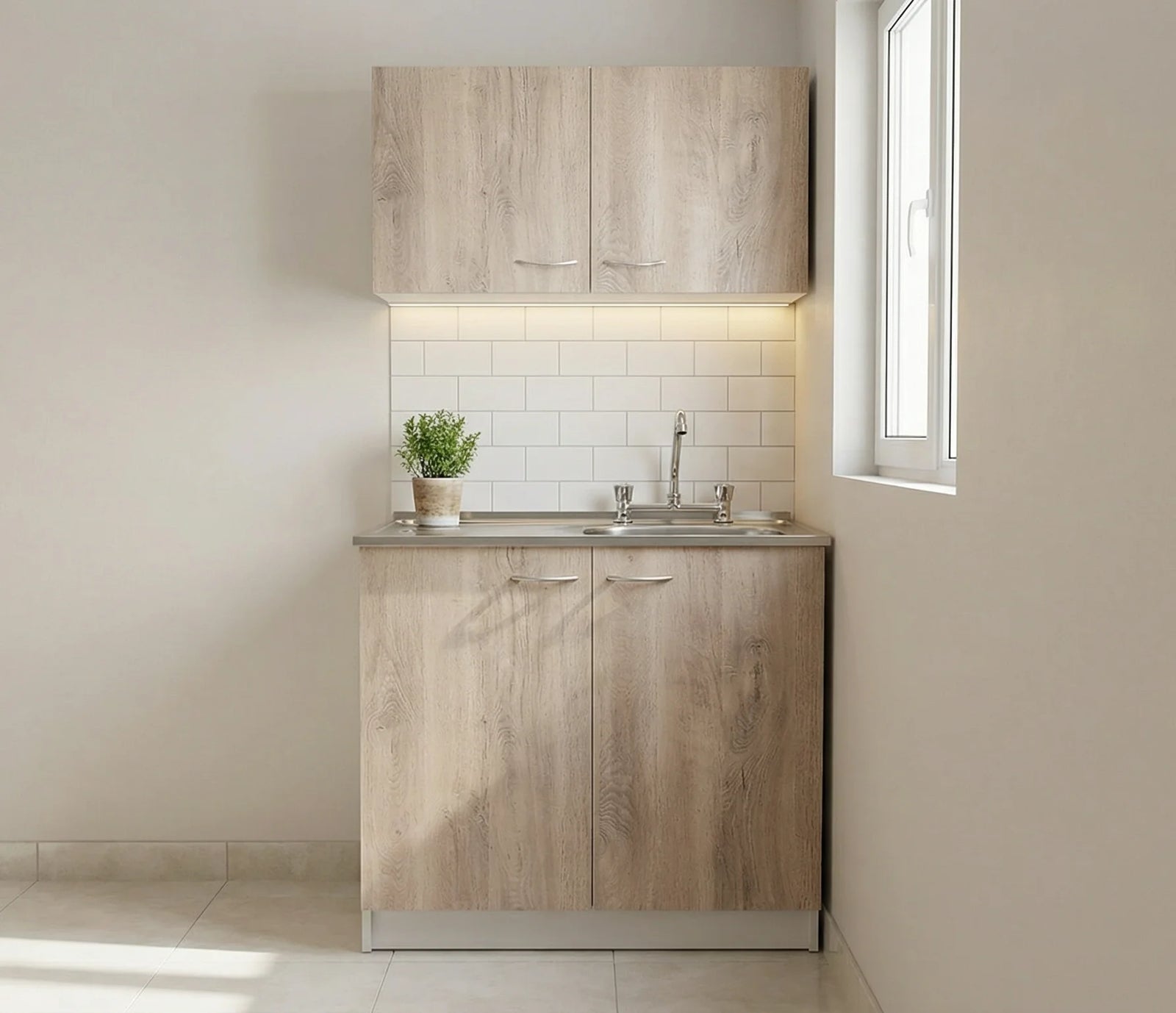 Set mueble de cocina Base Mural 80cm Izq.