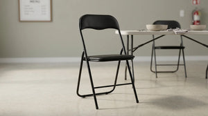 Silla Plegable Event Tapizada Negra