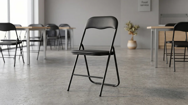 Silla Plegable Event Tapizada Negro Pack 6 Unidades