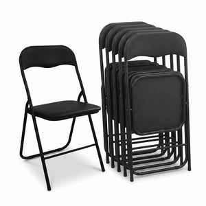 Silla Plegable Event Tapizada Negro Pack 6 Unidades