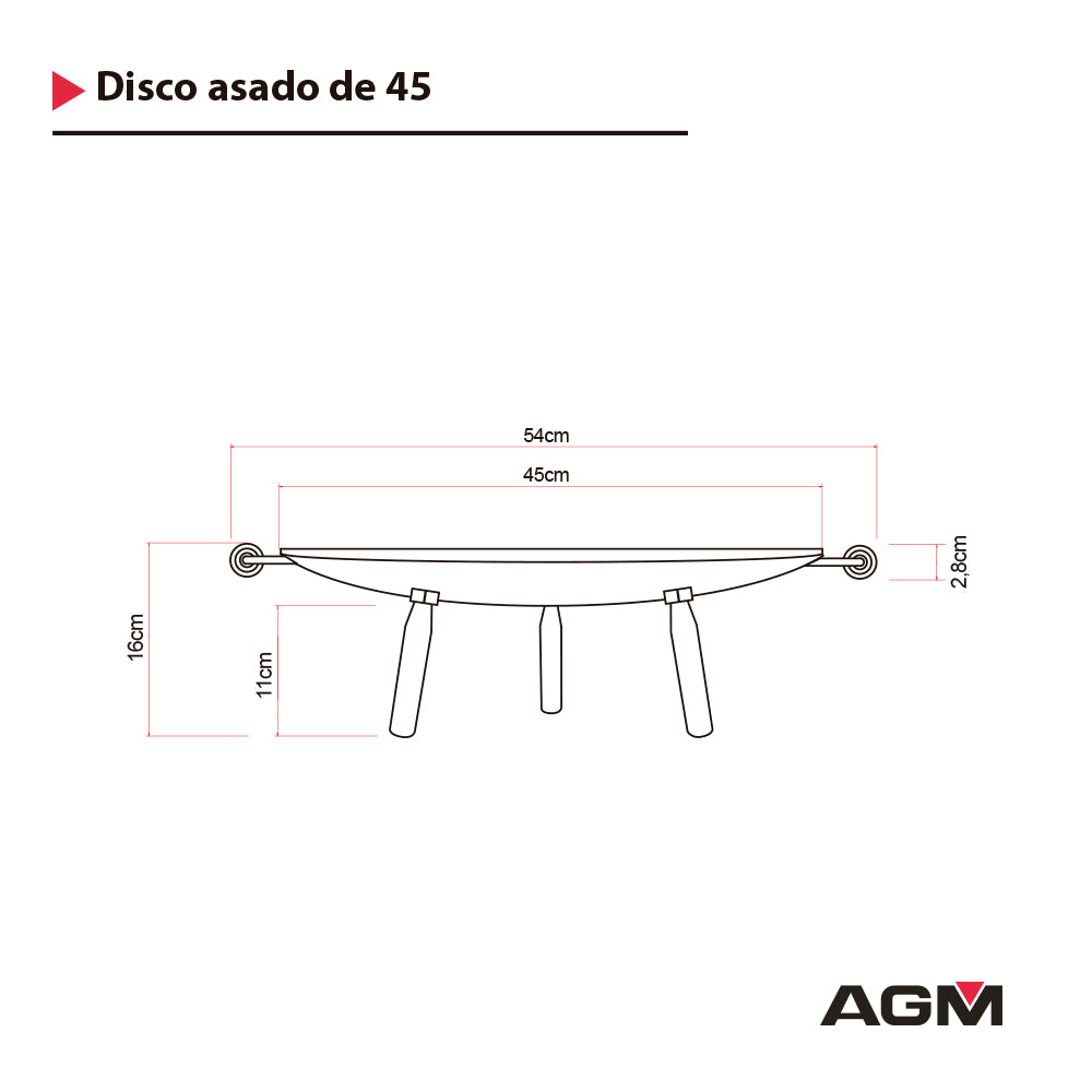Disco Asado 45 cm alta calidad
