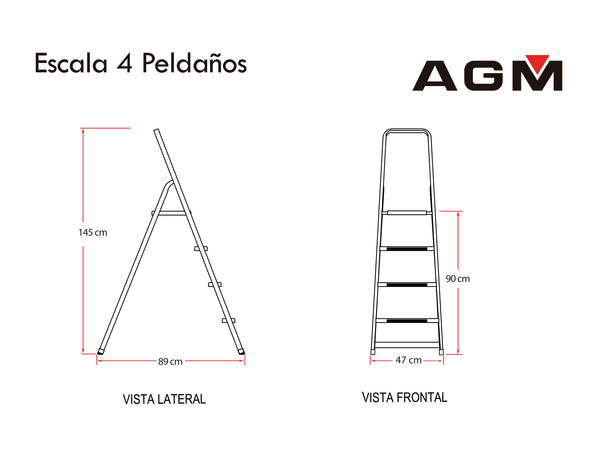 Escalera 4 peldaños