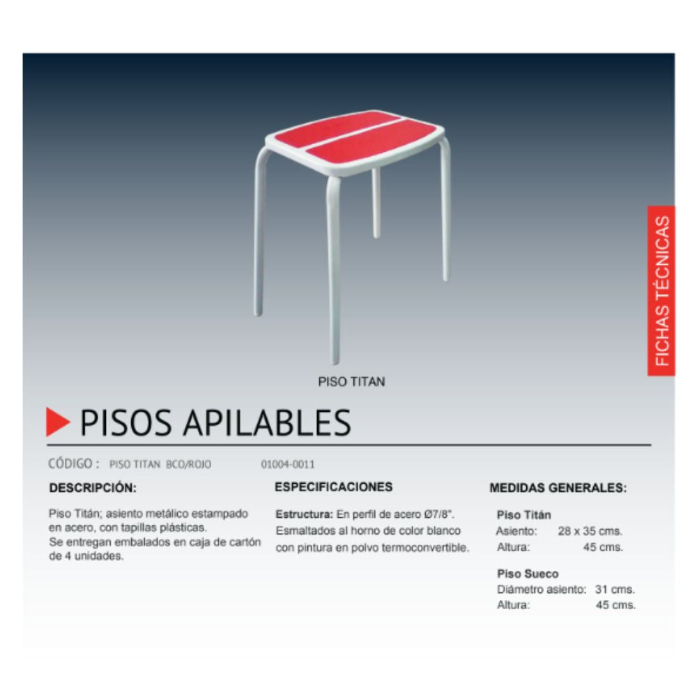 Piso Titan Negro-Negro durabilidad y estabilidad