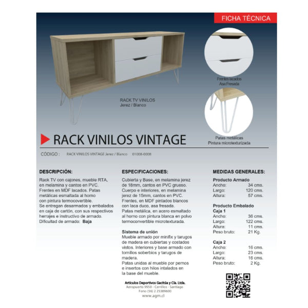 Rack TV Vintage Jerez