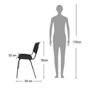 Silla ISO AGM Negra/Negra Polipropileno