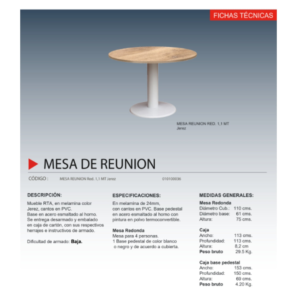 Mesa de Reunión funcionalidad y durabilidad