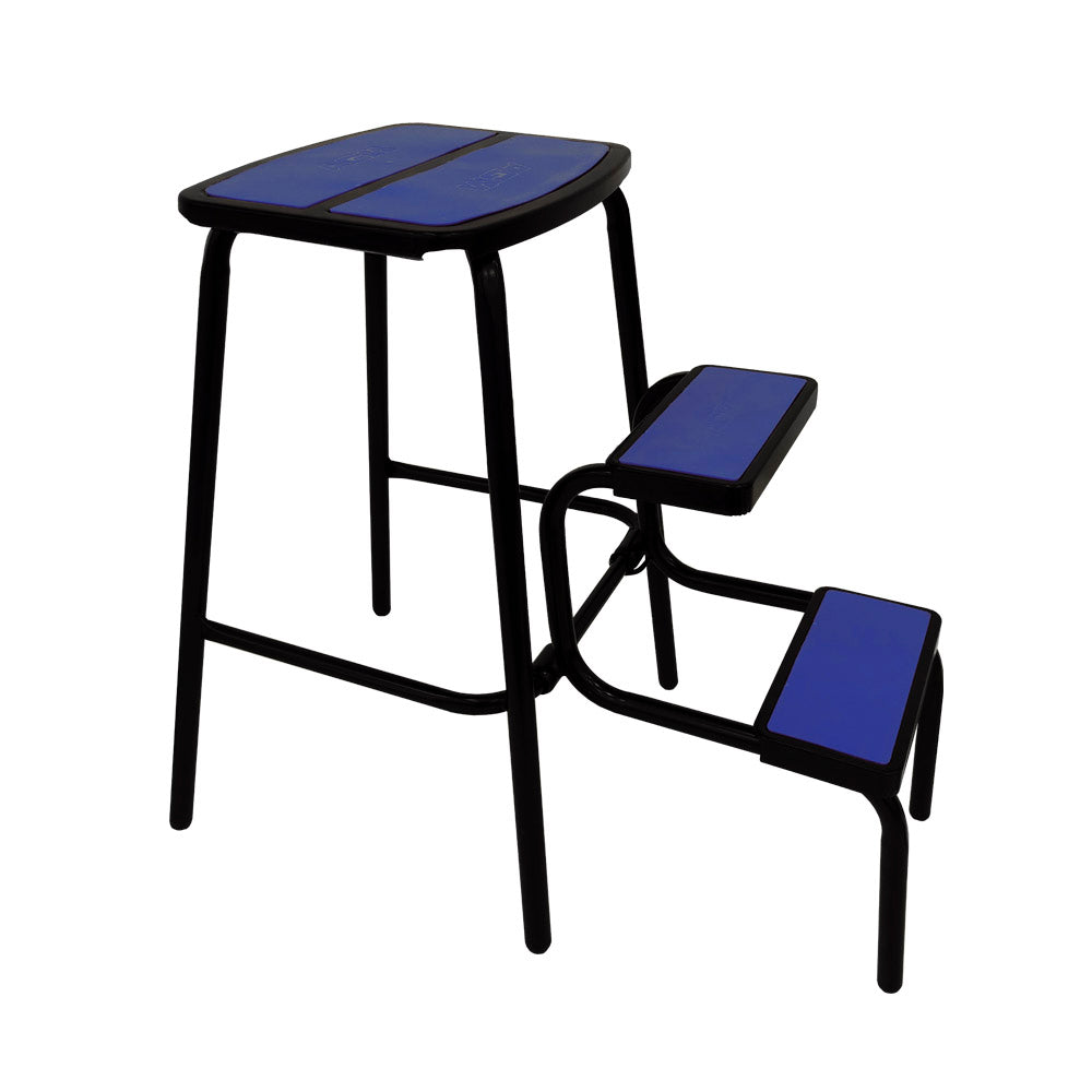 Piso escala Titán  Negro / Azul durabilidad y resistencia