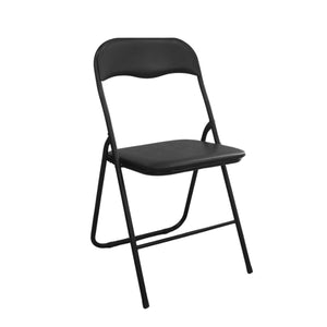 Silla Plegable Event Tapizada Negra