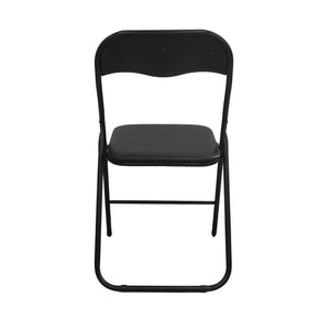 Silla Plegable Event Tapizada Negra