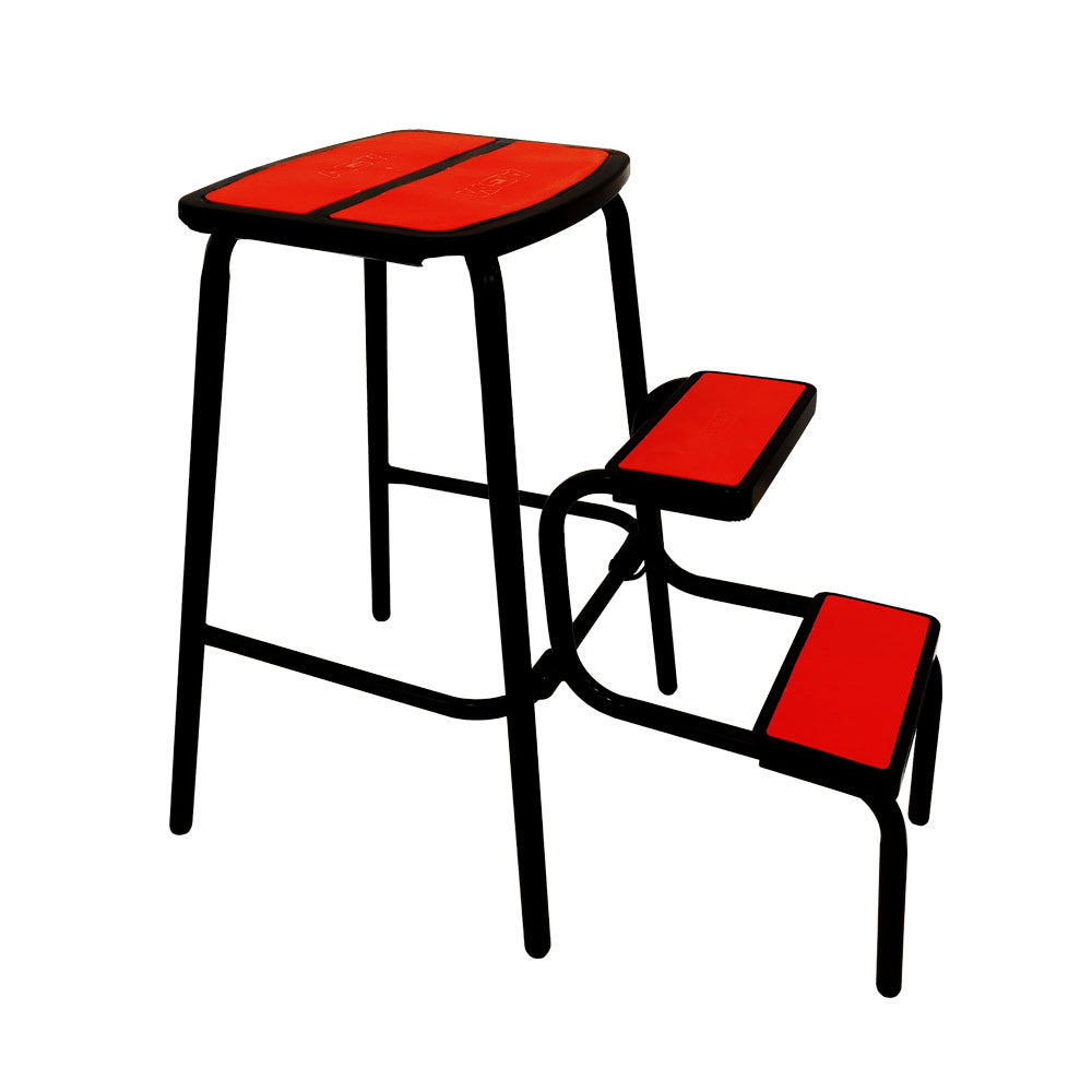 Piso escala Titán Negro / Rojo diseño eficiente